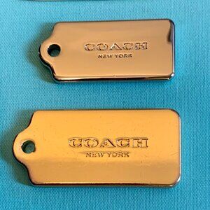 2 Coach Hang Tags - Silver & Gold